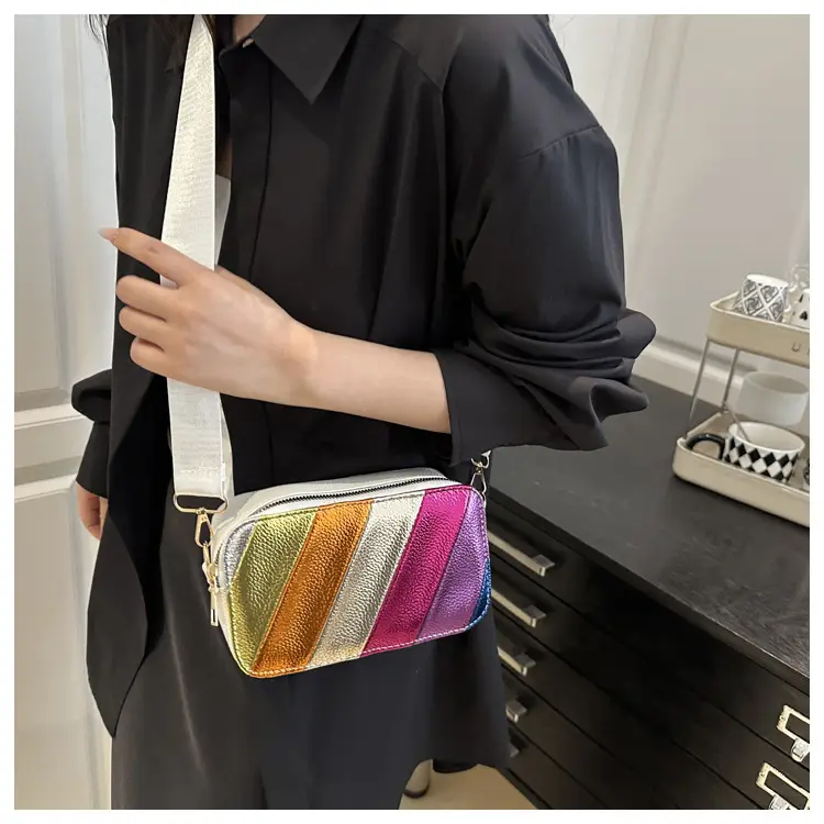 Rainbow Color Matching Crossbody Bag for Women 2025 — feature 12