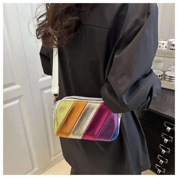 Rainbow Color Matching Crossbody Bag for Women 2025 — feature 13