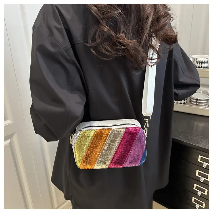 Rainbow Color Matching Crossbody Bag for Women 2025 — feature 14