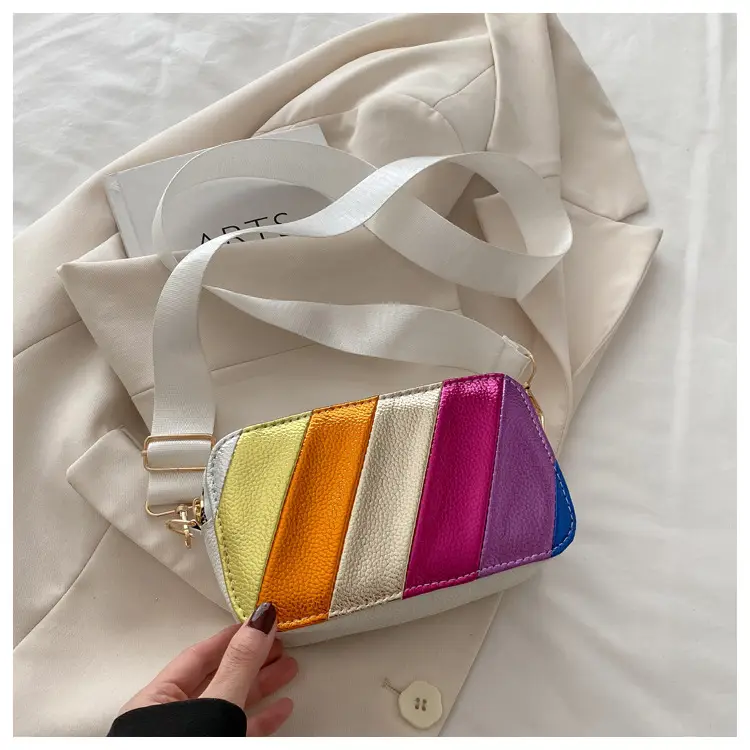 Rainbow Color Matching Crossbody Bag for Women 2025 — feature 18