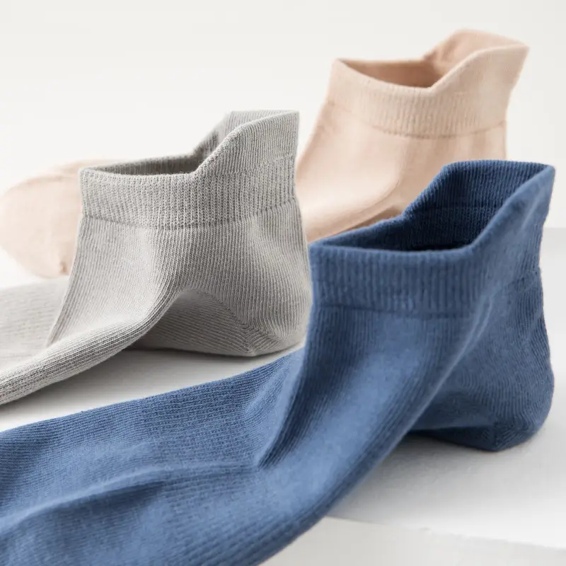 Socks men's spring and summer cotton short lifting ear antibacterial deodorant men's socks sweat-absorbent mesh breathable men's sports socks wholesale