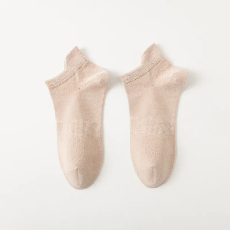 Socks men's spring and summer cotton short lifting ear antibacterial deodorant men's socks sweat-absorbent mesh breathable men's sports socks wholesale
