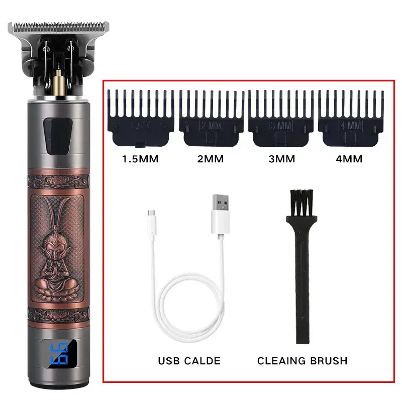 T9 Electric Hair Clipper with 3MM Blades & USB Charge - Image 10