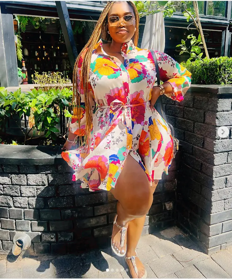 Printed Loose Sleeve Dress for Women with Colorful Design — feature 4
