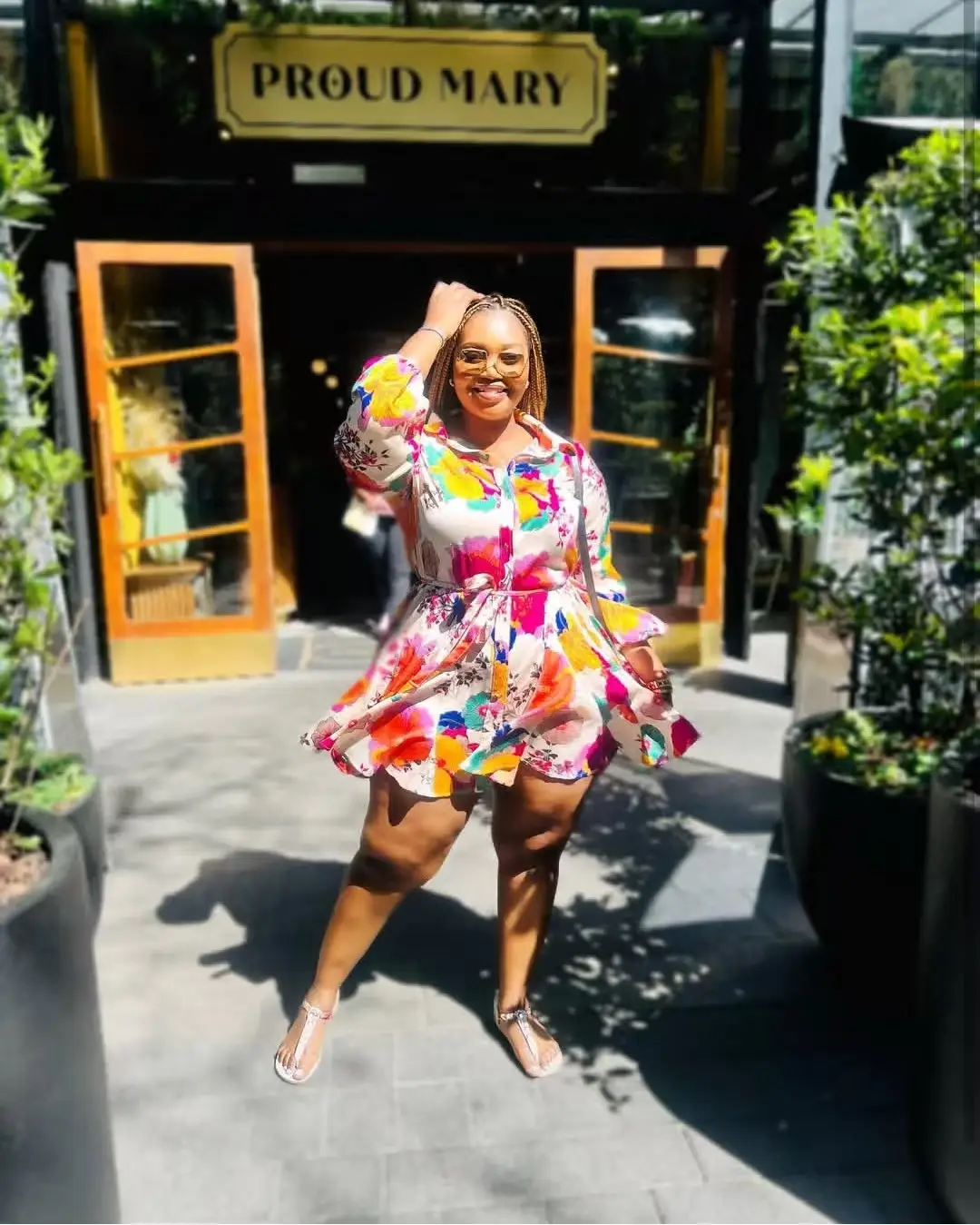 Printed Loose Sleeve Dress for Women with Colorful Design — feature 6