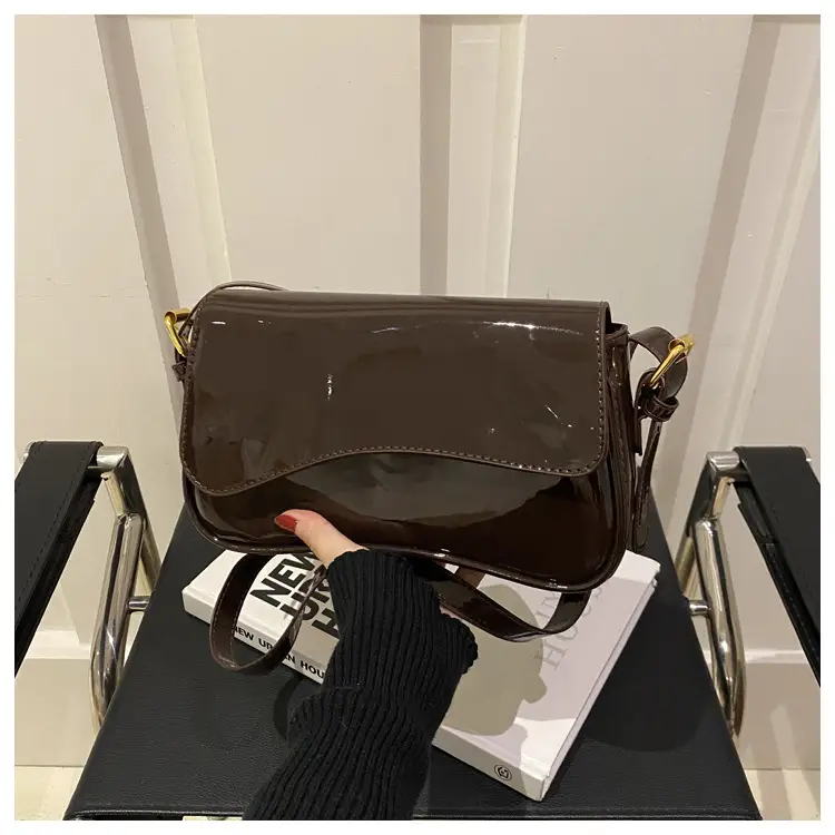 Black Patent Leather Shoulder Bag for Women 2025 — feature 20