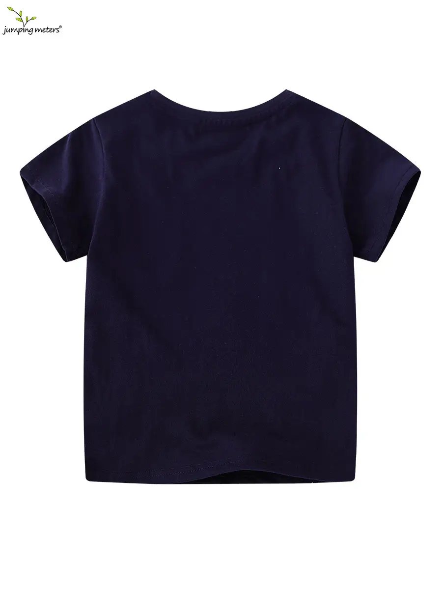 Kids T-Shirt Dark Blue Dinosaur Moon Star Print - Image 3