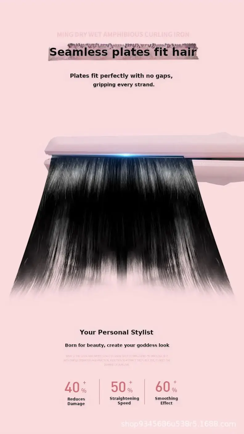 Mini Dual-Purpose Hair Straightener & Curler White — feature 13