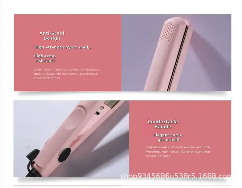Mini Dual-Purpose Hair Straightener & Curler White — feature 19