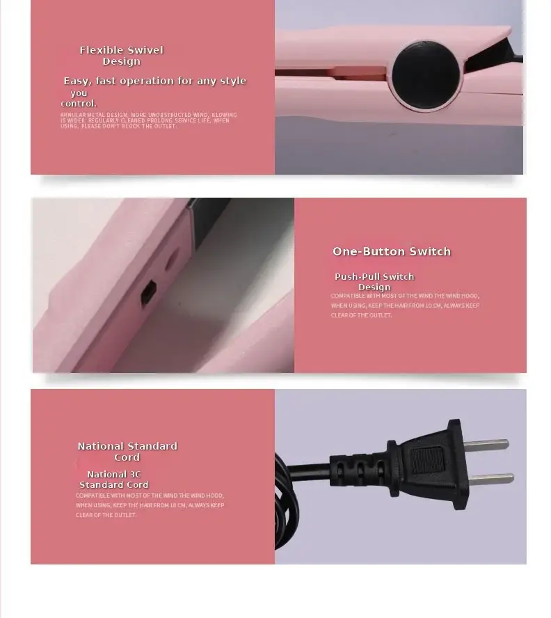 Mini Dual-Purpose Hair Straightener & Curler White — feature 20