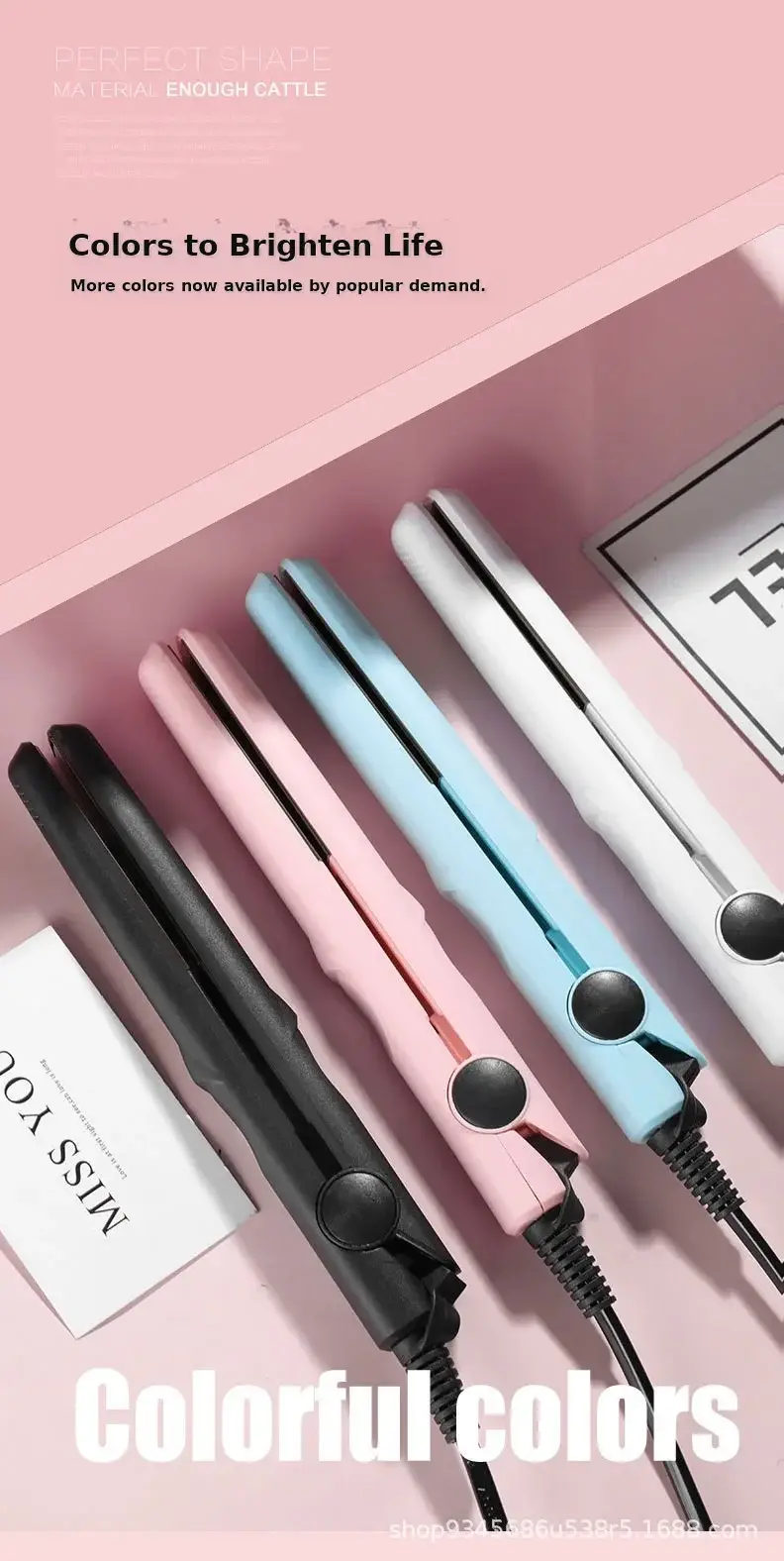 Mini Dual-Purpose Hair Straightener & Curler White — feature 3