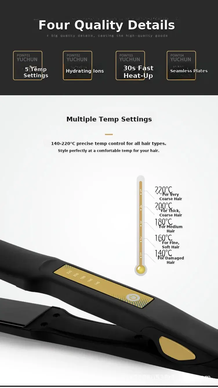 Mini Dual-Purpose Hair Straightener & Curler White — feature 30