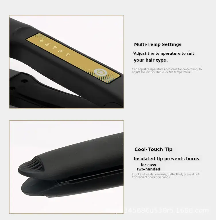 Mini Dual-Purpose Hair Straightener & Curler White — feature 34