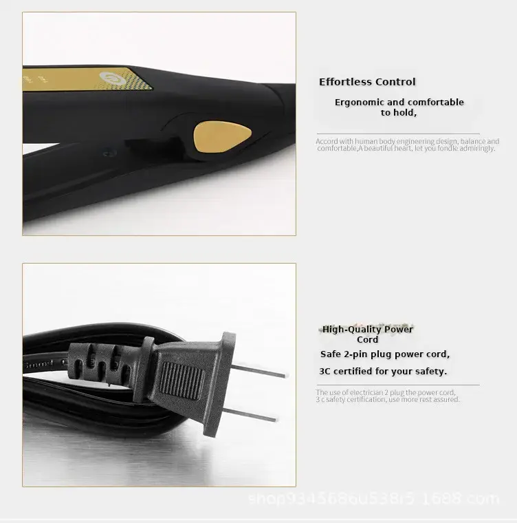 Mini Dual-Purpose Hair Straightener & Curler White — feature 35