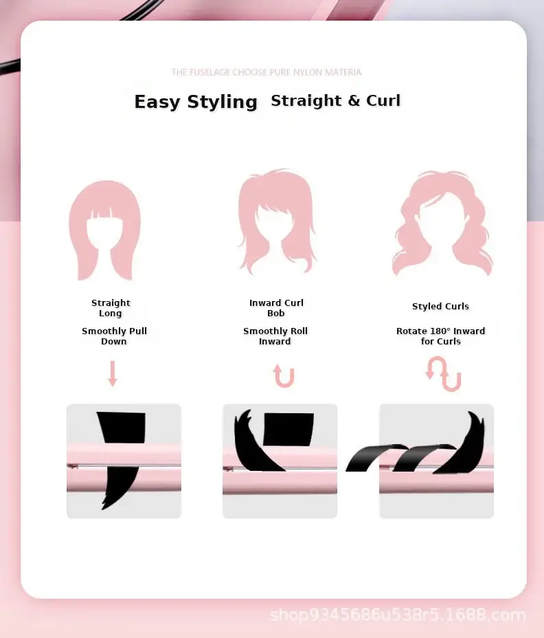 Mini Dual-Purpose Hair Straightener & Curler White — feature 7