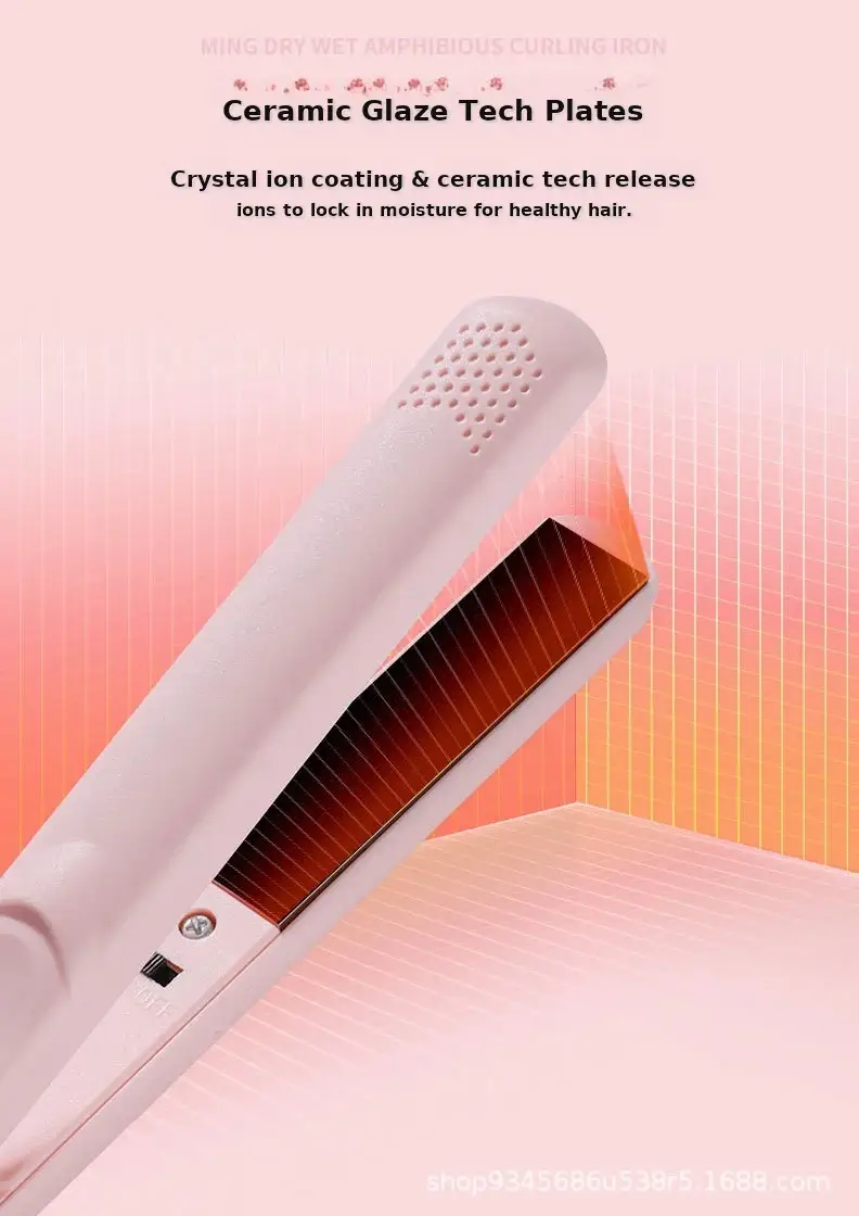 Mini Dual-Purpose Hair Straightener & Curler White — feature 8