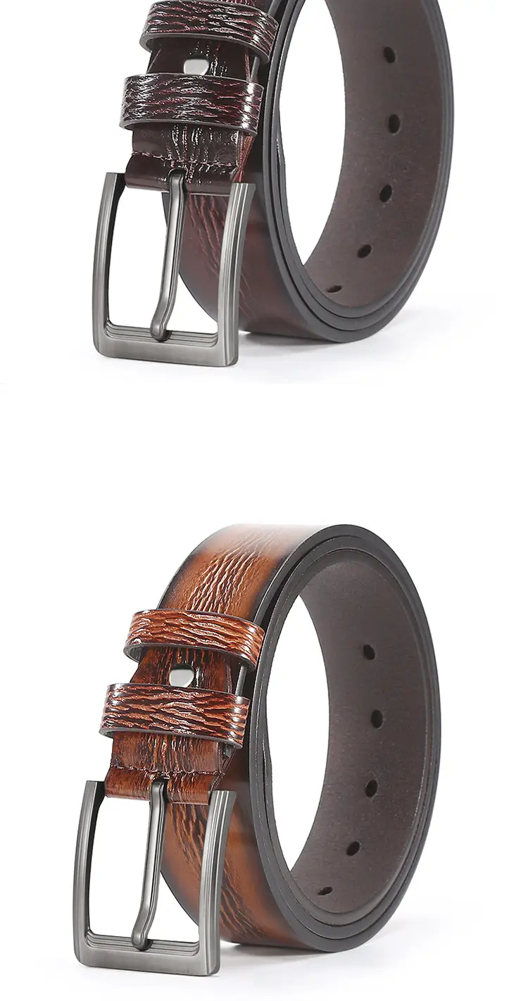 Cross-border Men's Belt with Joker Buckle, Leather Strap, 4 Colors — feature 14