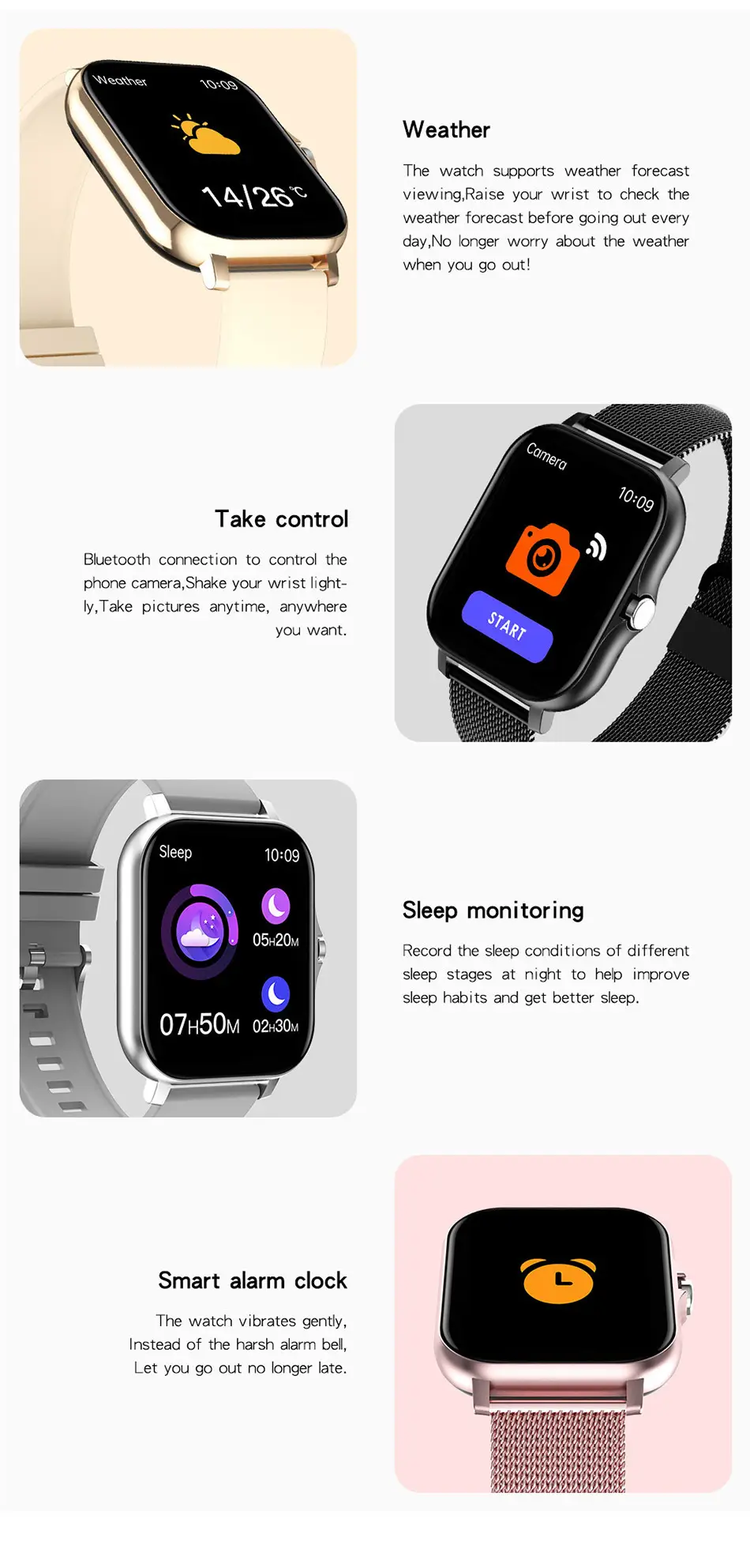 Y13 Gold Mesh Smart Watch with Heart Rate & Fitness Tracking — feature 10