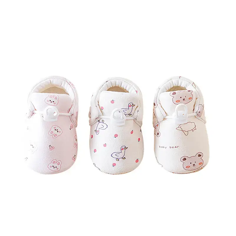 Pink Cartoon Baby Shoes 6-12 Anti-Slip