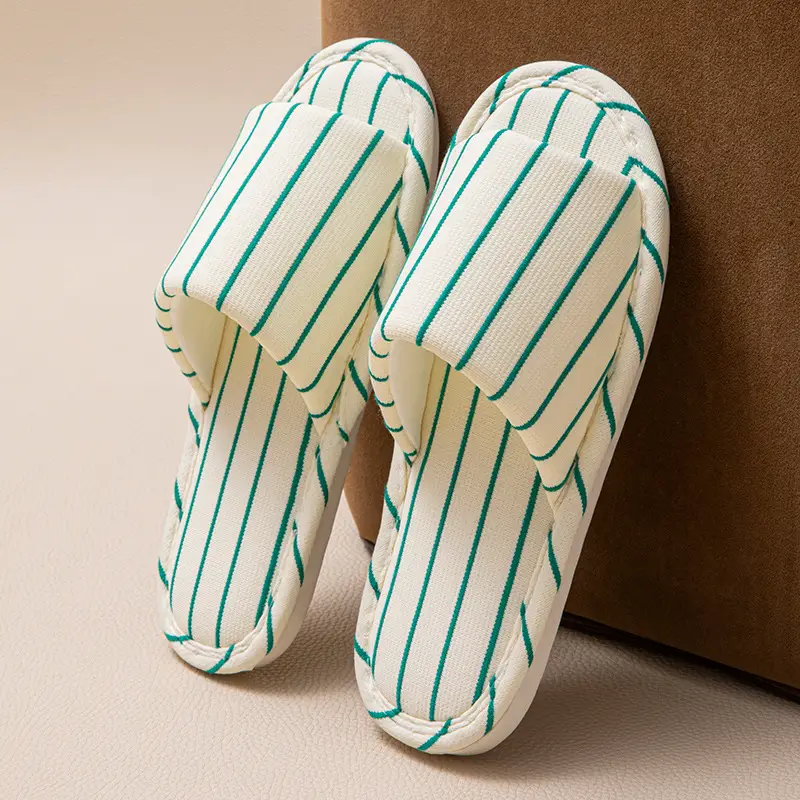 New Japanese Linen Chanel Style Slippers for Couple Spring and Autumn Indoor Mute Anti-slip Japanese Cotton and Linen Slippers for Women Spring and Summer - Image 24