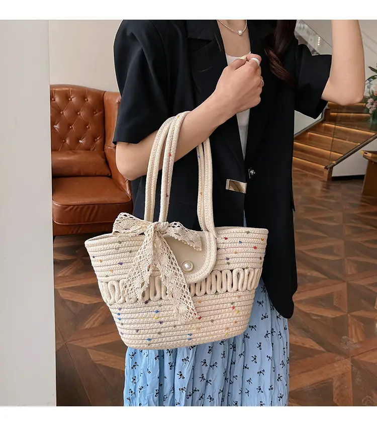 2026 Summer Straw Woven Tote Bag Large Capacity — feature 1