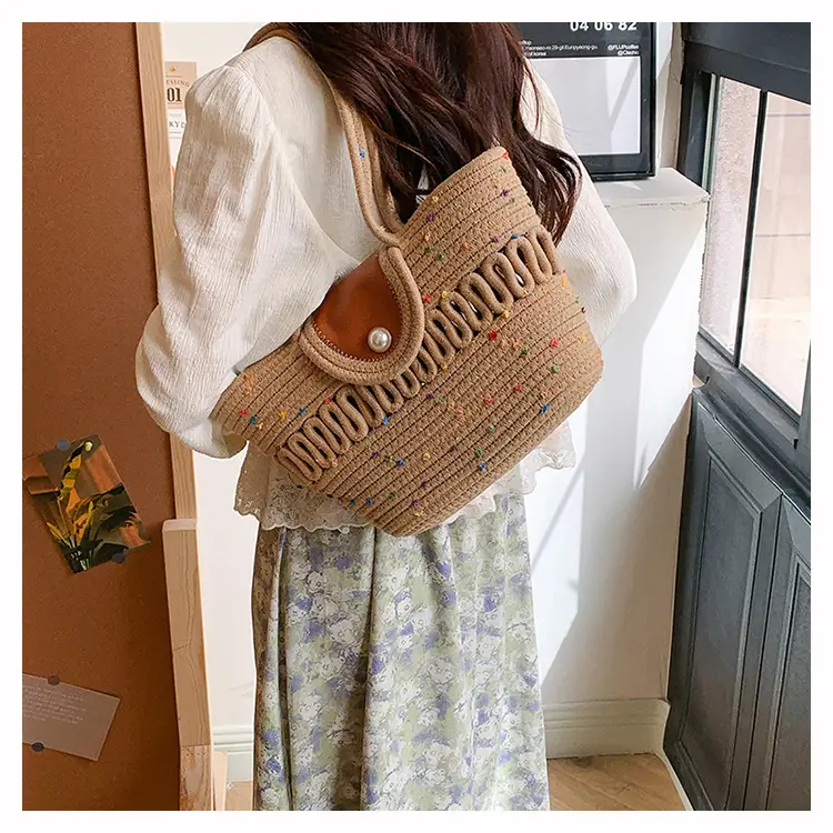 2026 Summer Straw Woven Tote Bag Large Capacity — feature 12