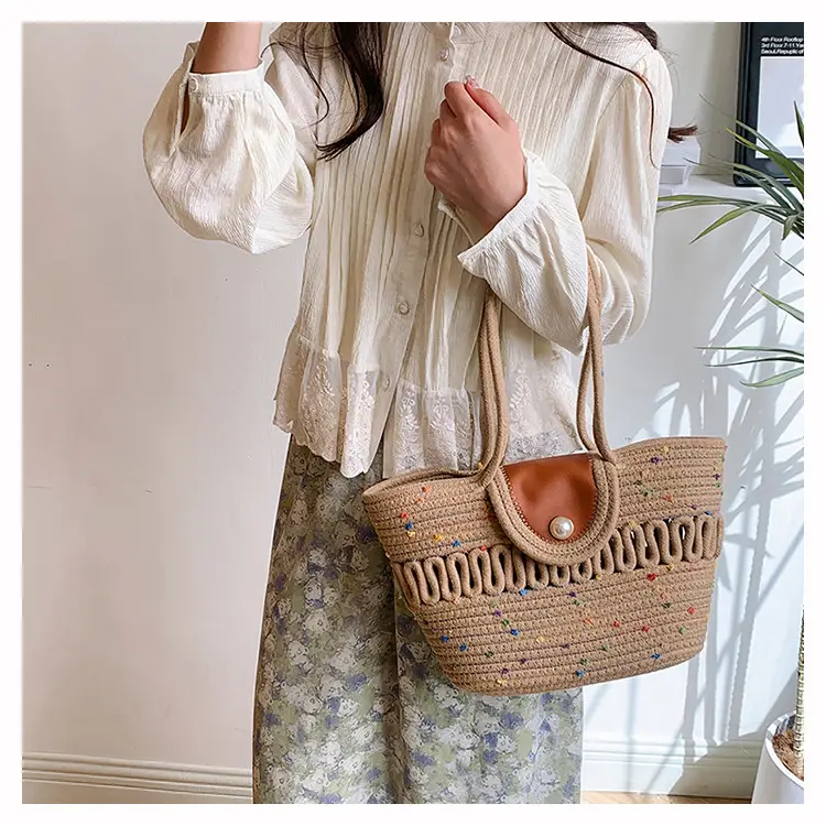 2026 Summer Straw Woven Tote Bag Large Capacity — feature 14