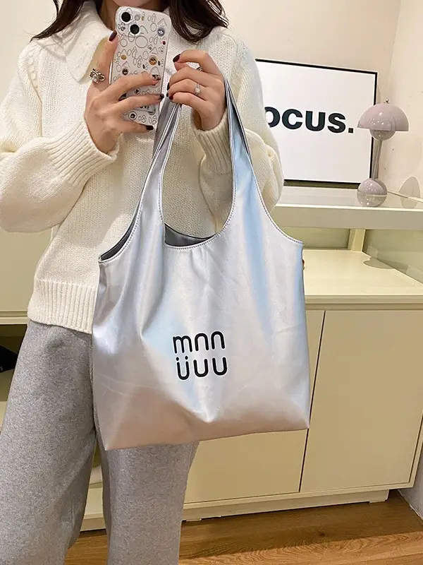 Silver MN UUU Large Capacity Tote Bag 2025 - Image 7
