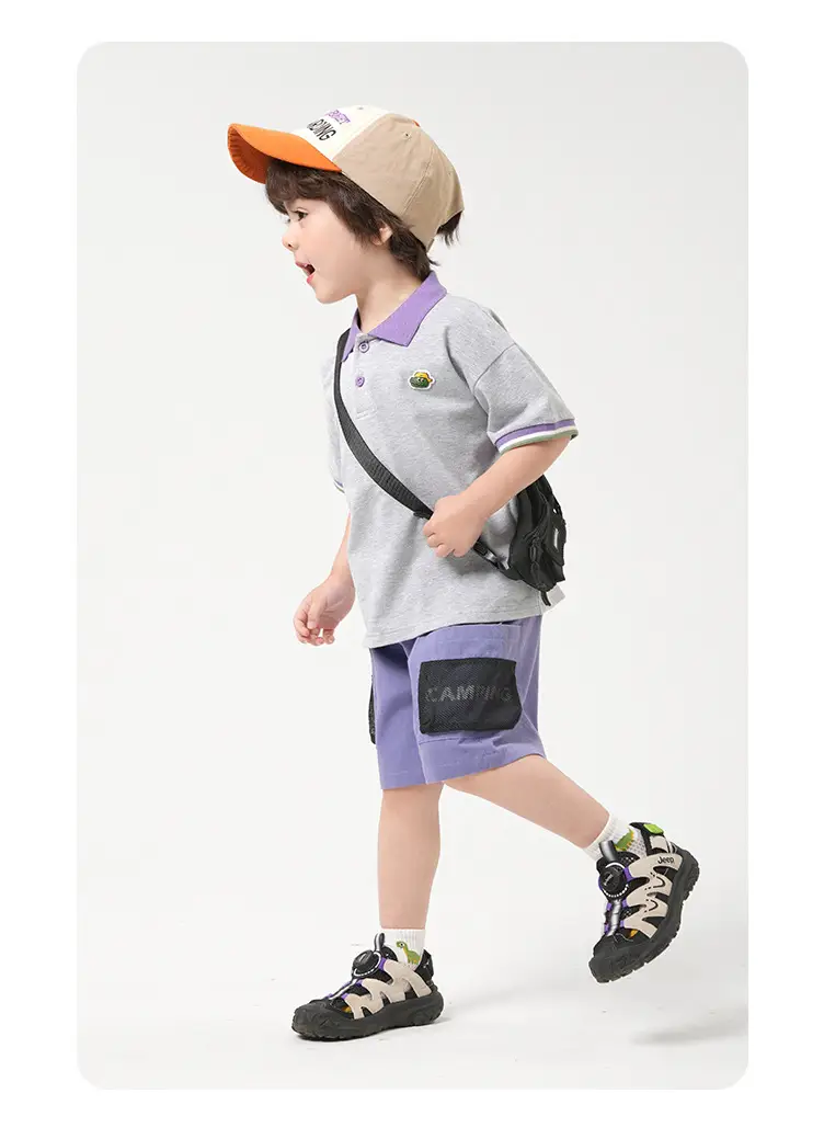 Right European Boys Grey Polo Shirt Short Sleeve Summer β feature 19