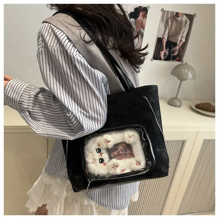 Pink Clear Window Shoulder Bag for Women — feature 18