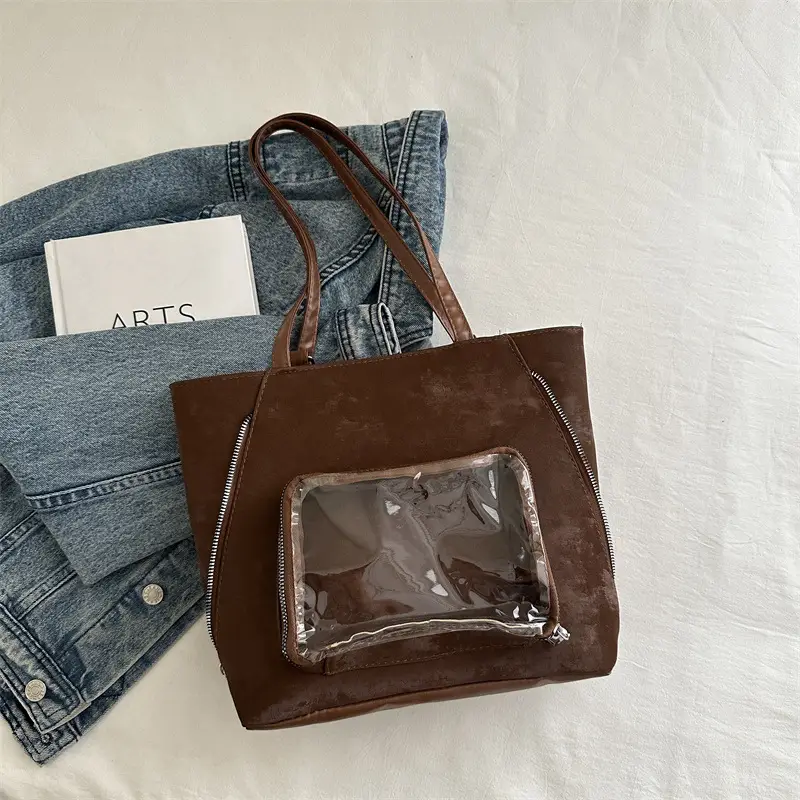 Pink Clear Window Shoulder Bag for Women - Image 3