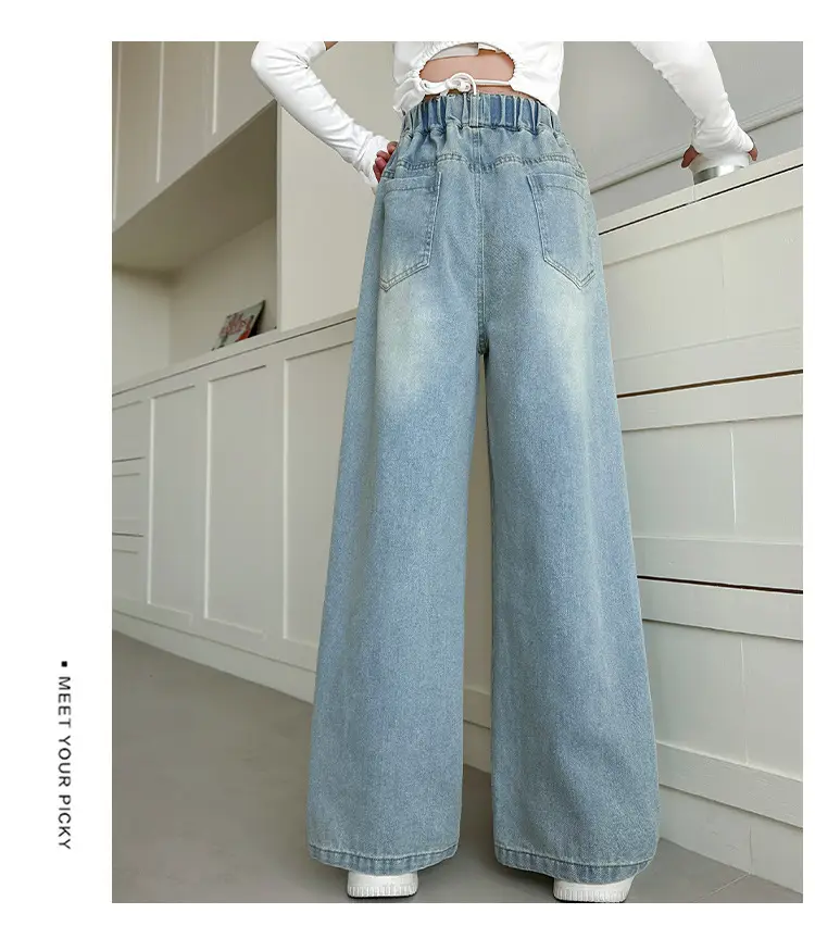 Girls Wide Leg Embroidered Jeans Spring 2025 — feature 11