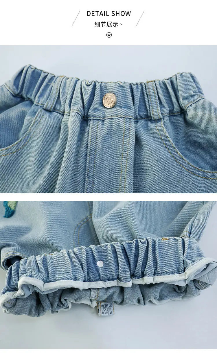 Girls Wide Leg Embroidered Jeans Spring 2025 — feature 16