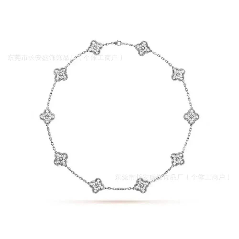 Laser Gold Four Leaf Clover Clavicle Bracelet for Women - Image 21