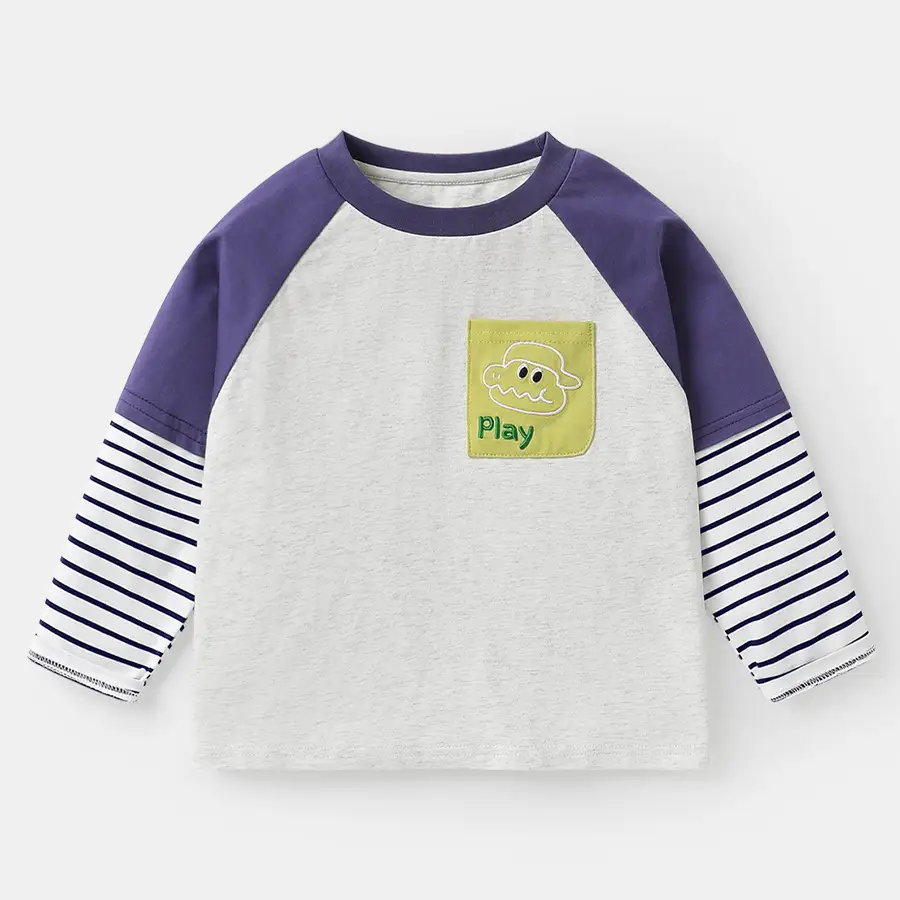 Kids Long Sleeve T-Shirt Yellow Soft Fabric - Image 2