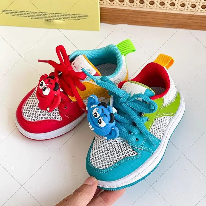 Mandarin Duck Kids Sneakers Red Blue High Top — feature 1