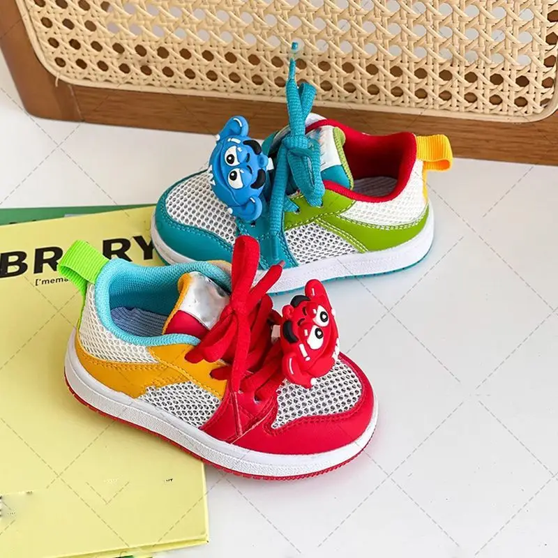 Mandarin Duck Kids Sneakers Red Blue High Top — feature 2