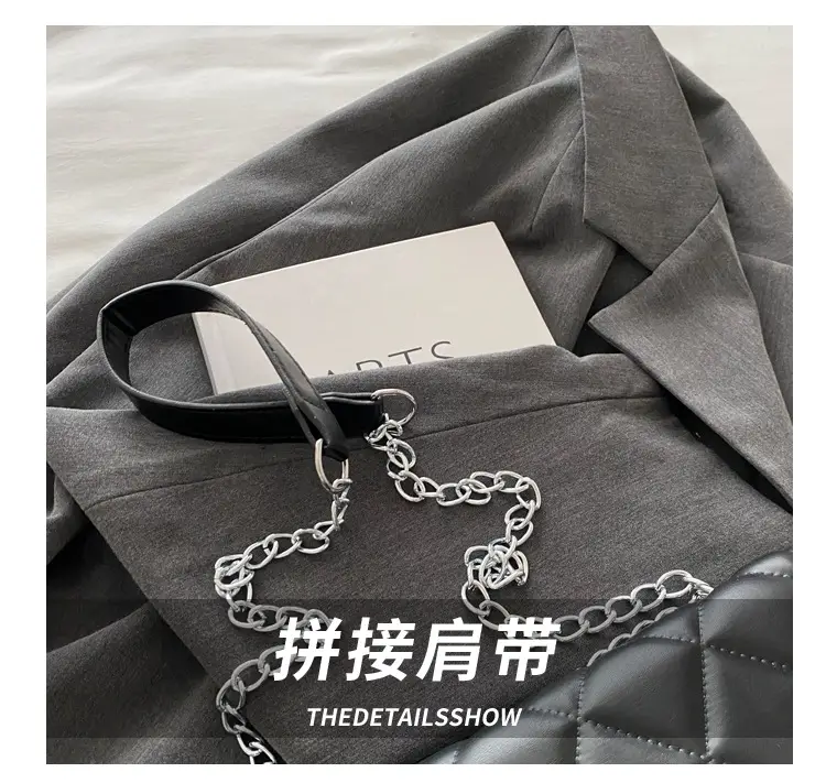 Black Rhombic Chain Crossbody Bag for Women — feature 11
