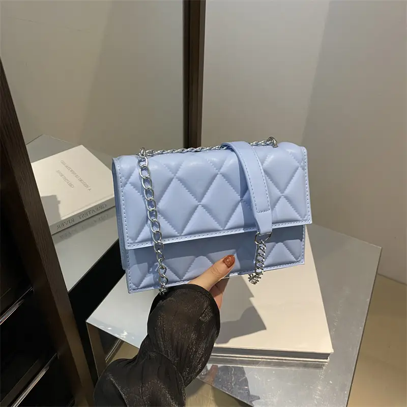 Black Rhombic Chain Crossbody Bag for Women - Image 8