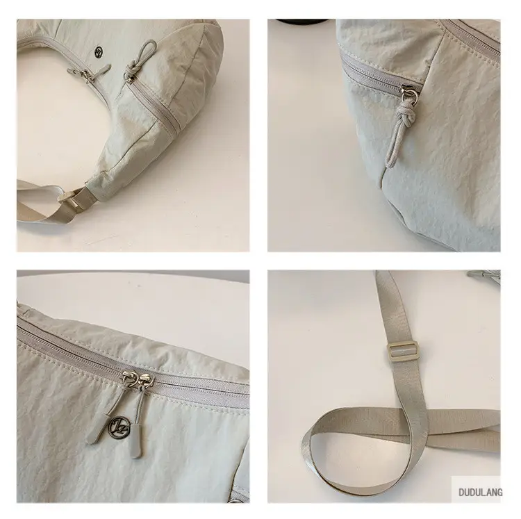 Women's Beige Crossbody Shoulder Bag with Zip Closure — feature 13