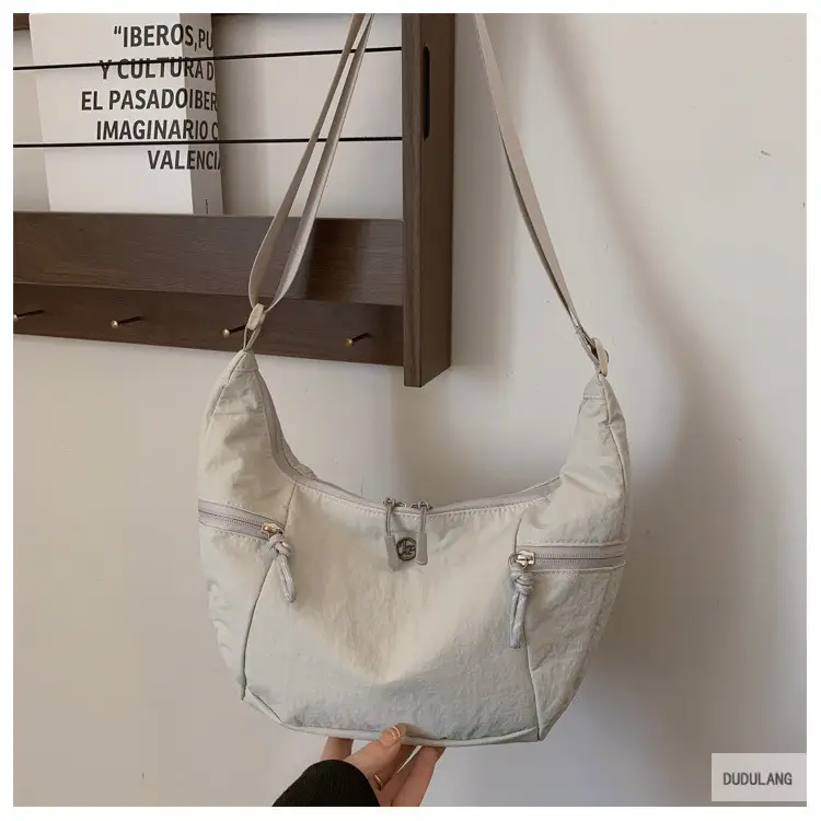 Women's Beige Crossbody Shoulder Bag with Zip Closure — feature 17