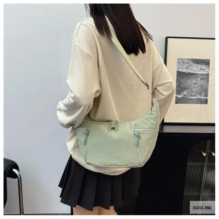 Women's Beige Crossbody Shoulder Bag with Zip Closure — feature 25