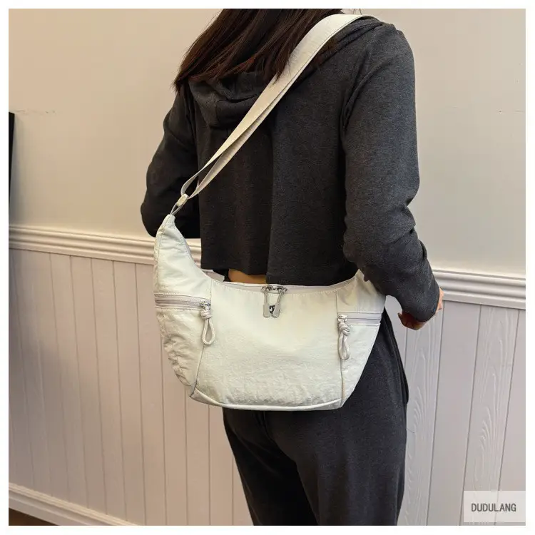 Women's Beige Crossbody Shoulder Bag with Zip Closure — feature 29