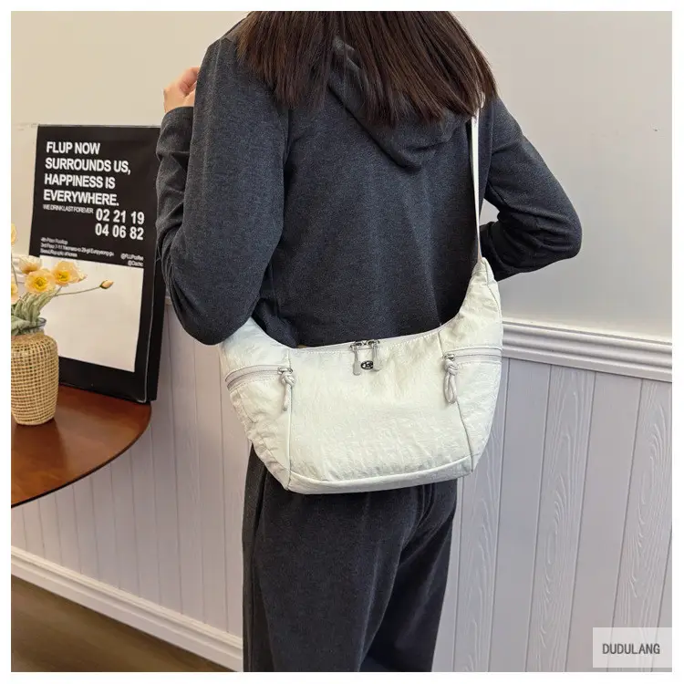 Women's Beige Crossbody Shoulder Bag with Zip Closure — feature 30