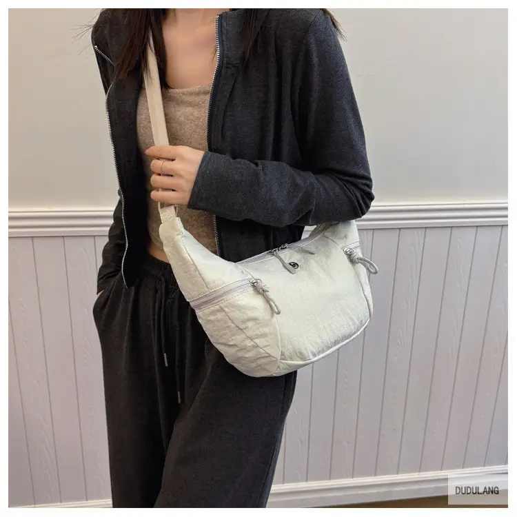 Women's Beige Crossbody Shoulder Bag with Zip Closure — feature 31