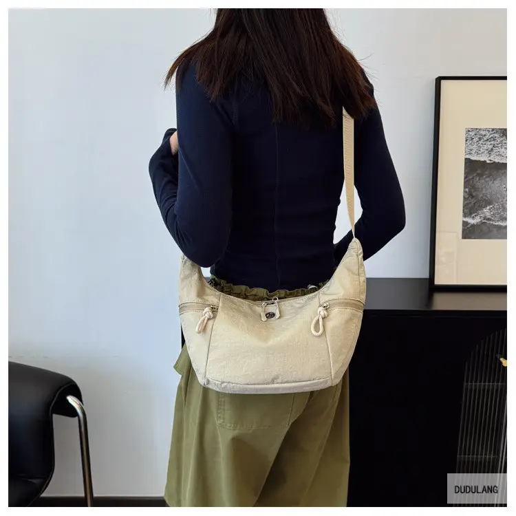 Women's Beige Crossbody Shoulder Bag with Zip Closure — feature 32