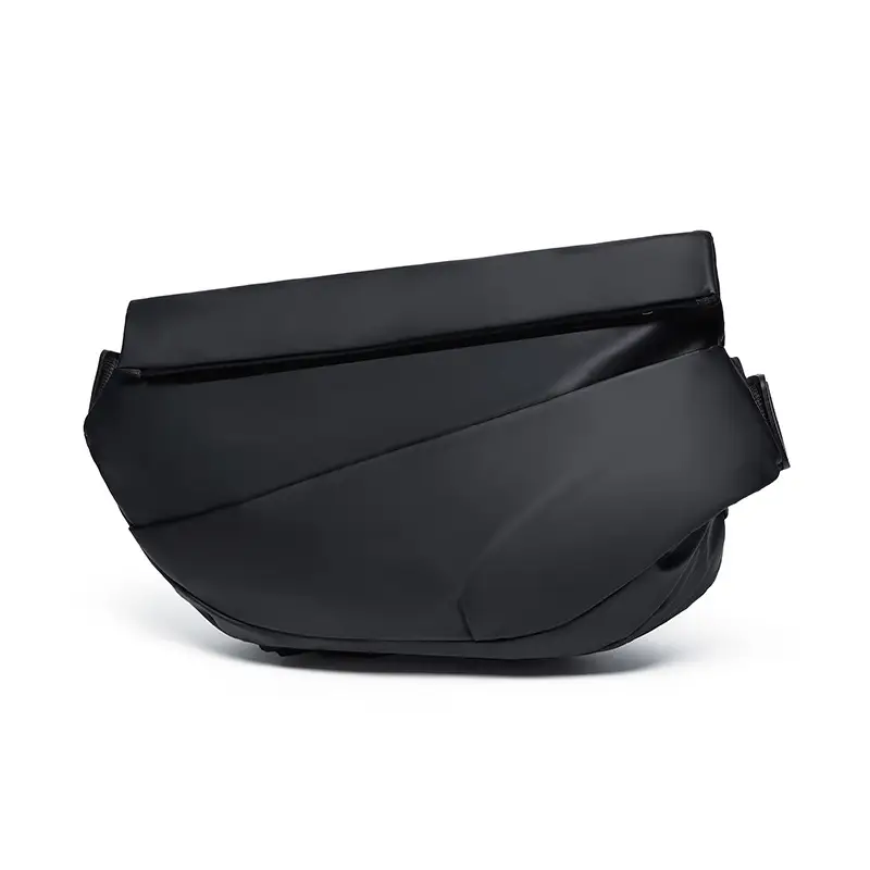 Men's Black Solid Crossbody Bag Casual Commuting Shoulder Bag - Image 2
