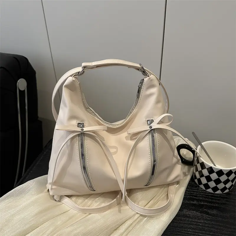 2025 New Spring Bow Decoration Bag Women Fashion South Korea Tote Bag Casual Large Capacity Shoulder Bag - Image 6