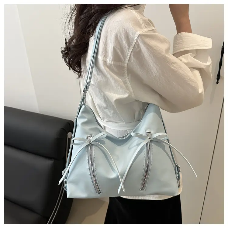 2025 New Spring Bow Decoration Bag Women Fashion South Korea Tote Bag Casual Large Capacity Shoulder Bag — feature 11