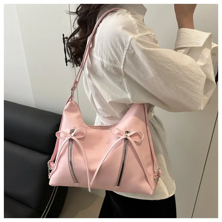 2025 New Spring Bow Decoration Bag Women Fashion South Korea Tote Bag Casual Large Capacity Shoulder Bag — feature 15